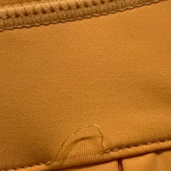 Gold Hinge Sunrise Orange Pleated Tennis Skirt, Size Small - Picture 8 of 12